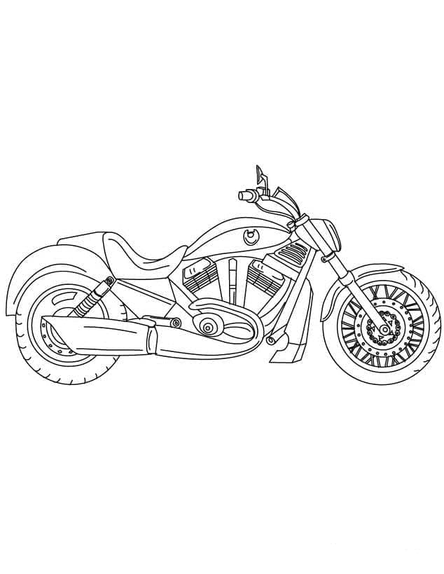 Coloriage Harley Davidson Artistique