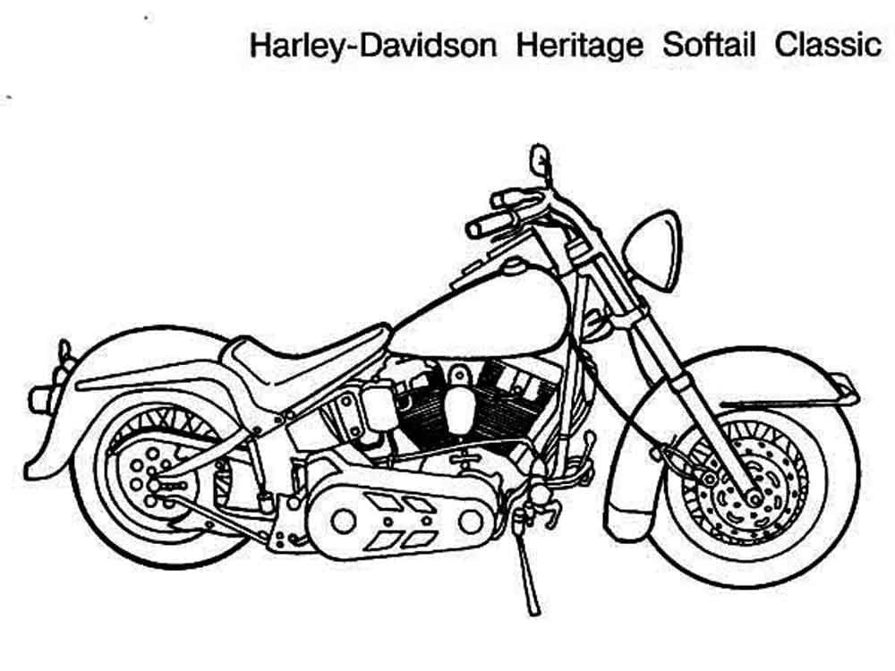 Coloriage Harley Davidson Classique