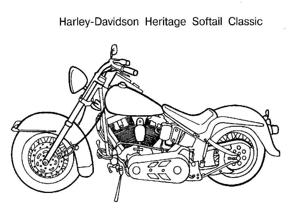 Harley Davidson Imprimable coloring page