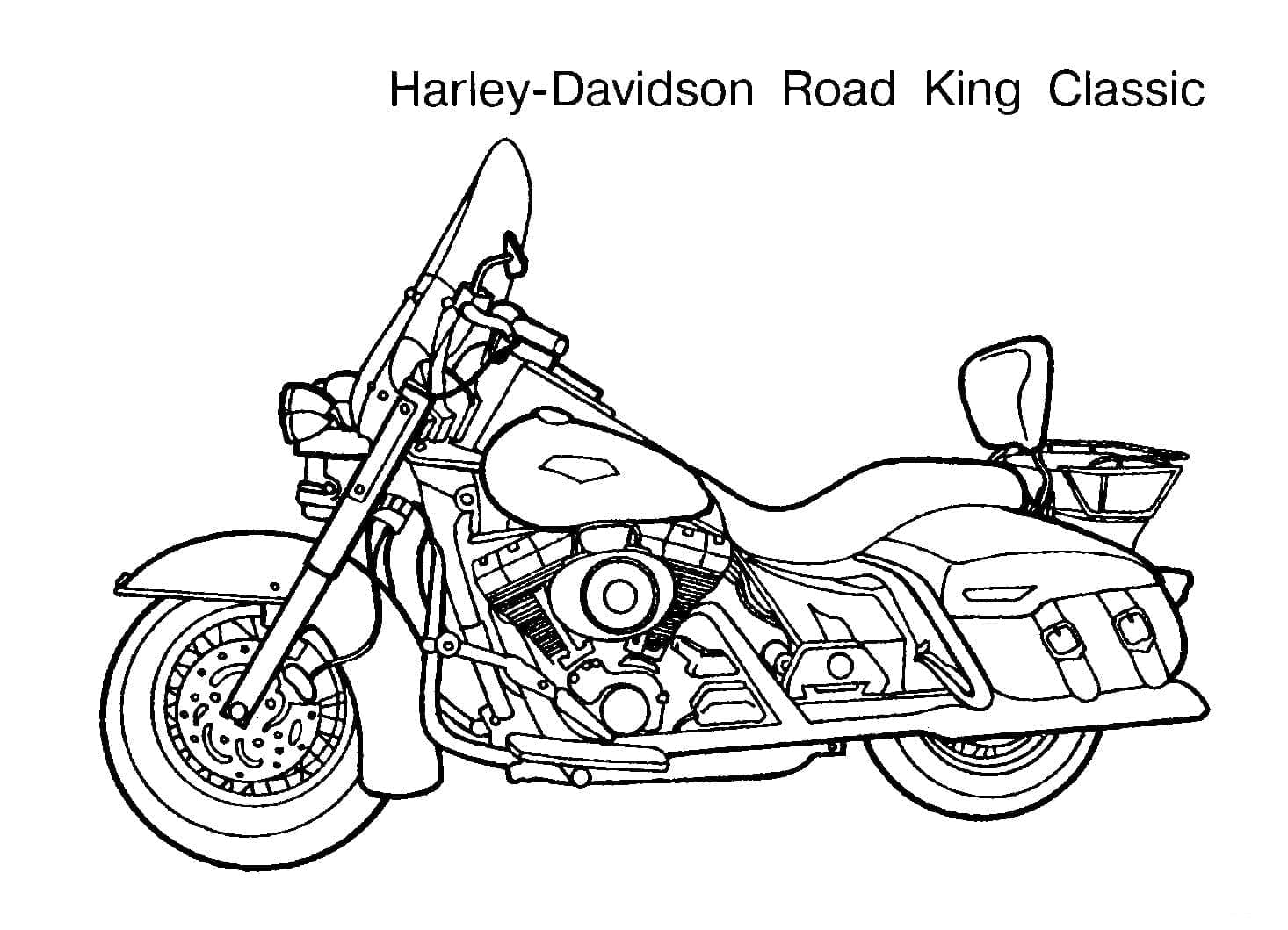 Harley Davidson Road King coloring page