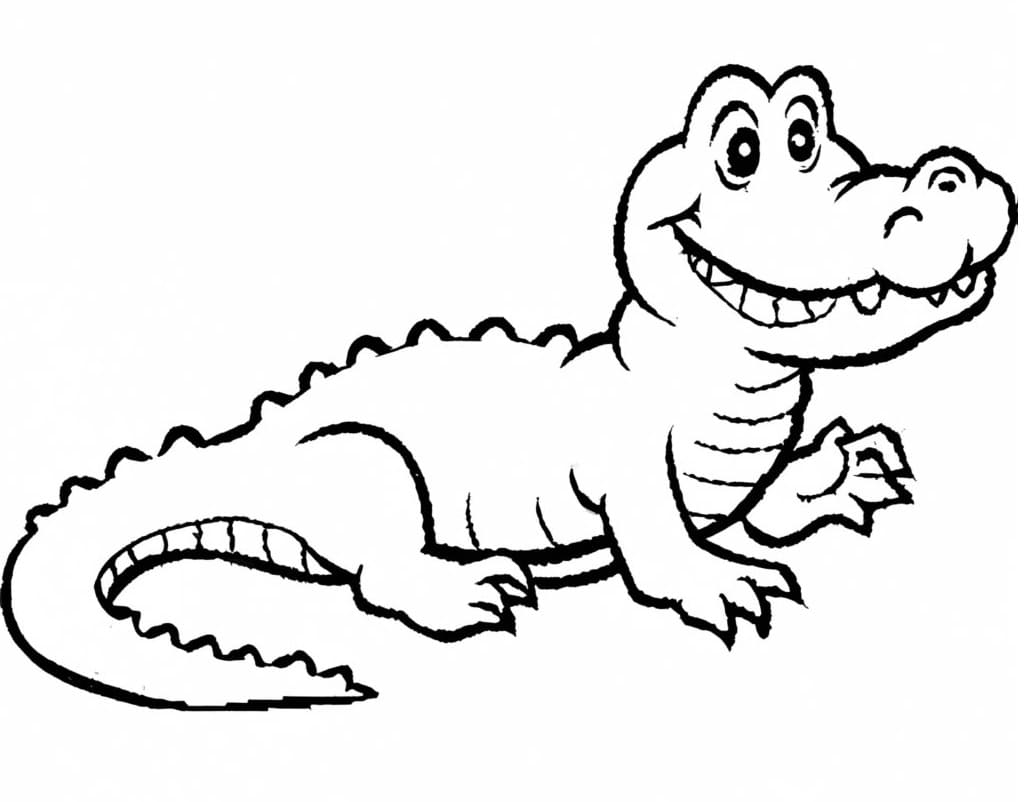 Coloriage Image d'alligator