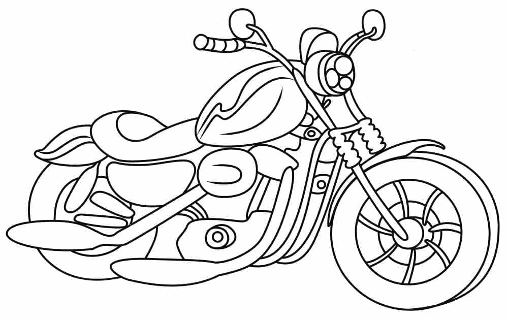Coloriage Incroyable Moto Harley Davidson
