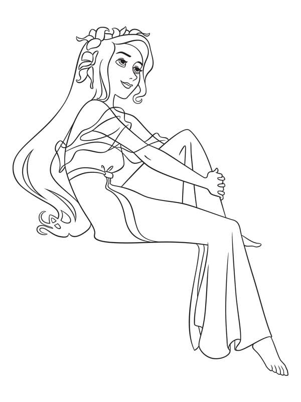 Jolie Giselle coloring page