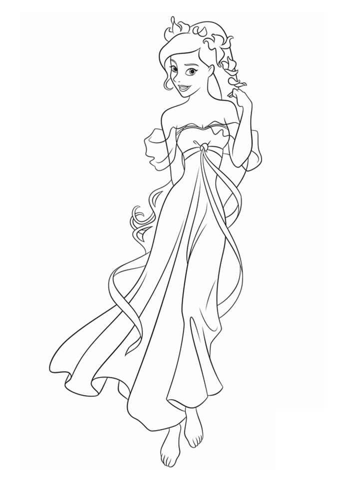 Jolie Princesse Giselle coloring page