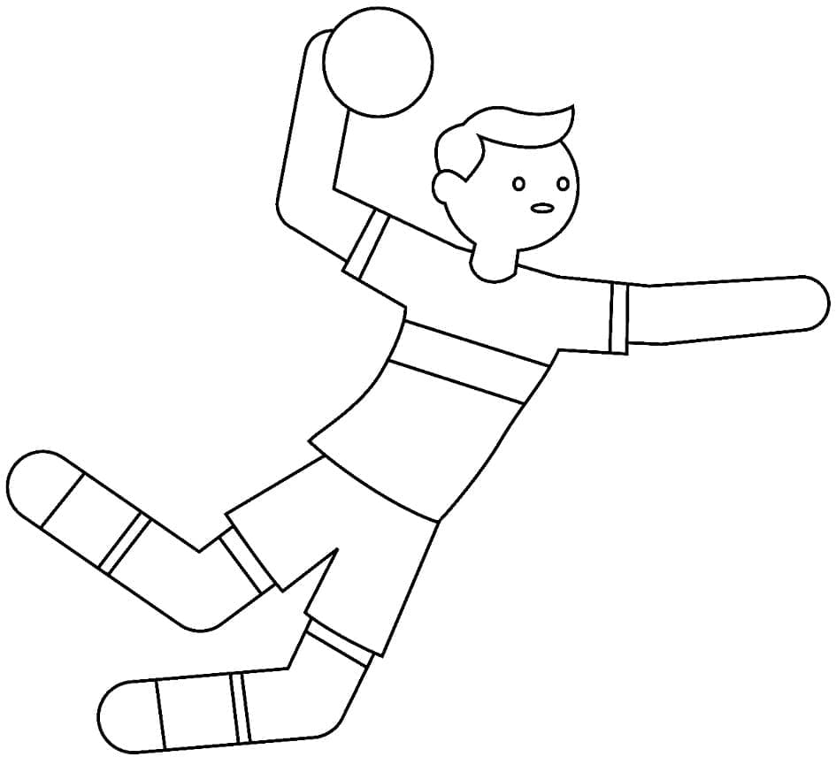Jouer au Handball coloring page