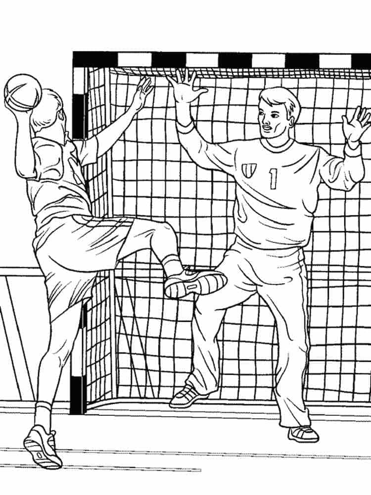 Joueurs de Handball coloring page