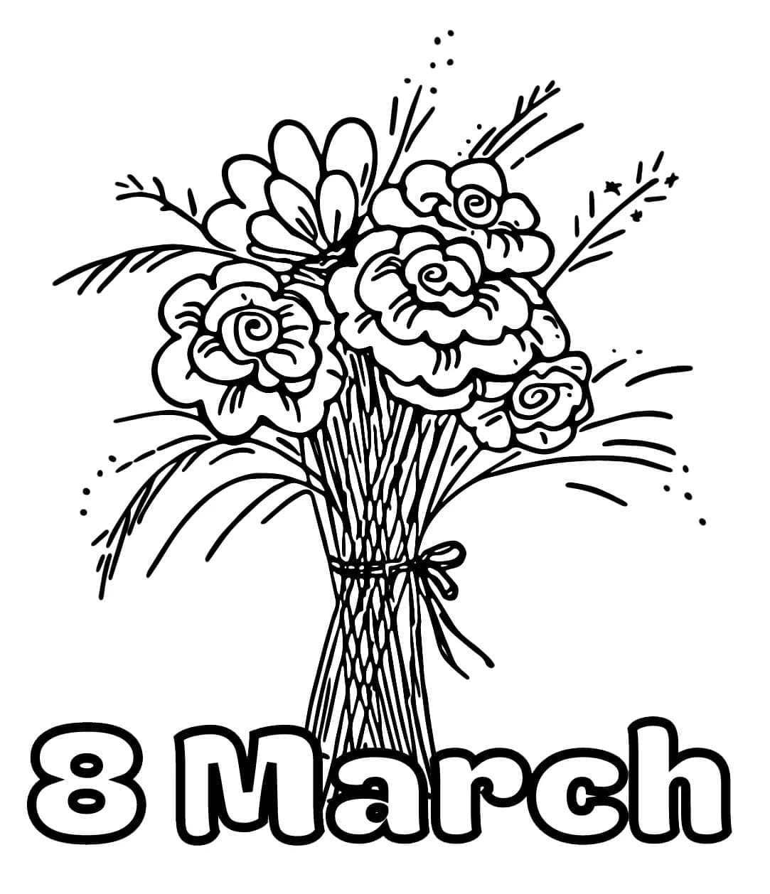 Coloriage Journée Internationale de la Femme 8 Mars