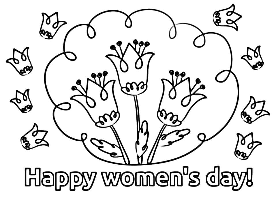Joyeuse Journée de la Femme coloring page