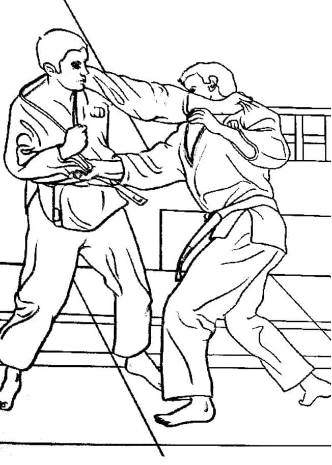 Judo 1 coloring page