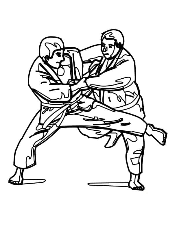Judo 2 coloring page