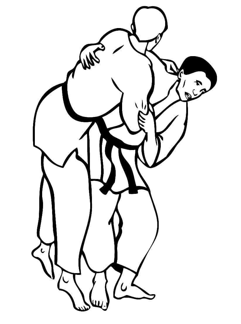 Coloriage Judo Adulte