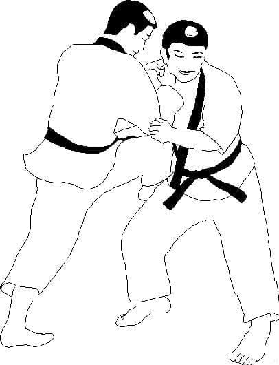 Coloriage Judo Gratuit