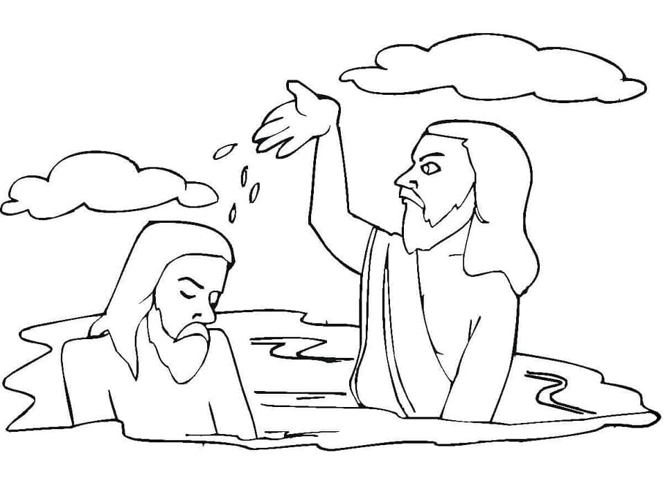 Coloriage La Fête du Baptême de Jésus-Christ
