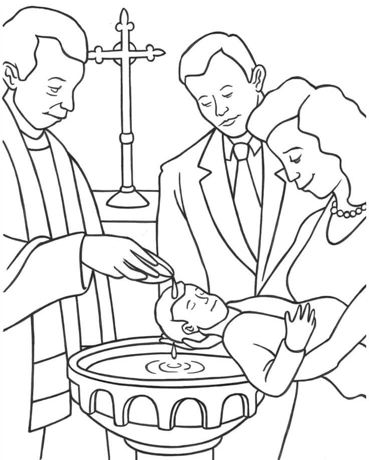 Coloriage Le Baptême