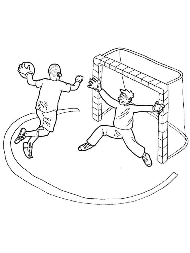 Le Handball coloring page
