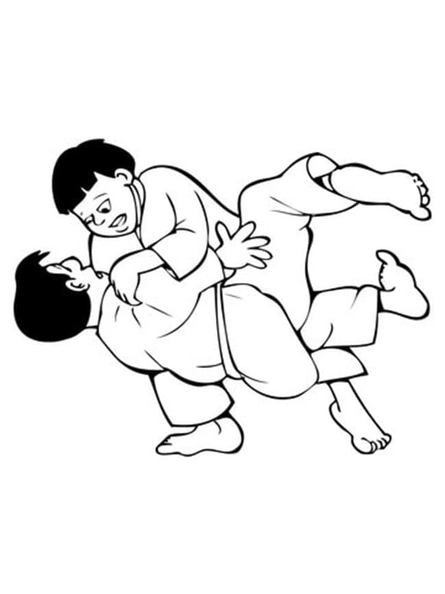 Le Judo coloring page