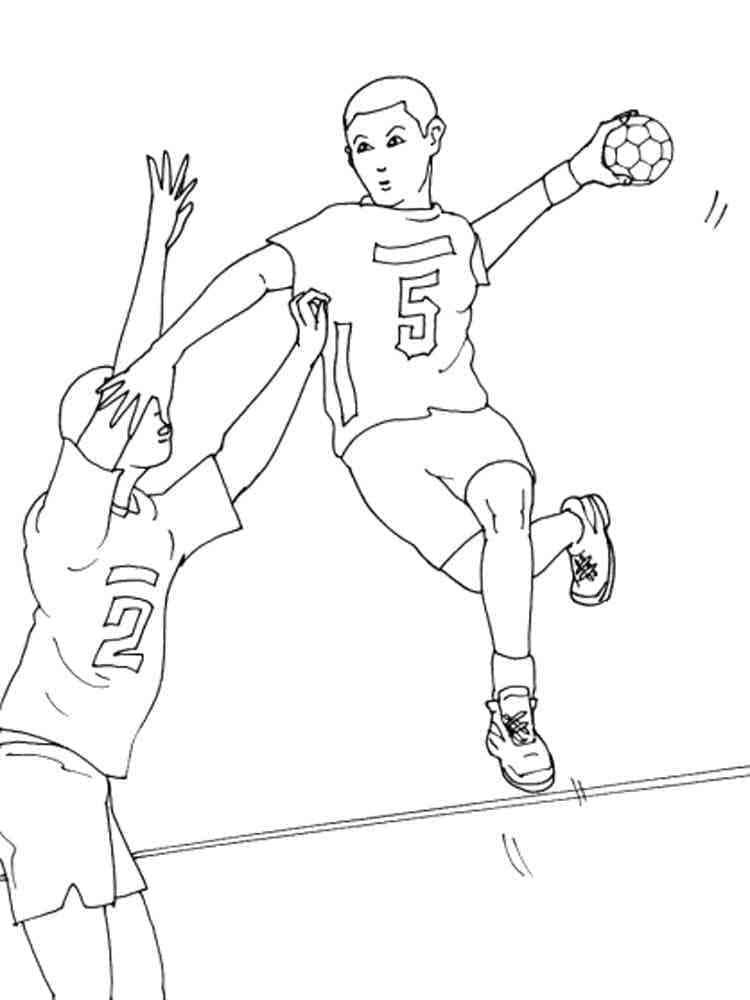 Match de Handball coloring page