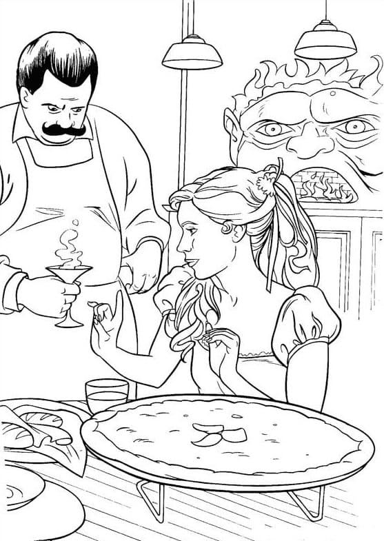 Nathaniel et Giselle coloring page