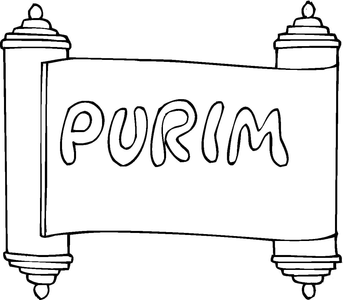 Pourim 1 coloring page