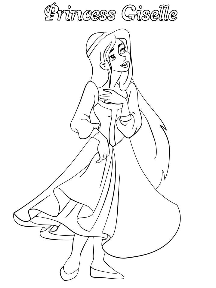 Princesse Giselle coloring page