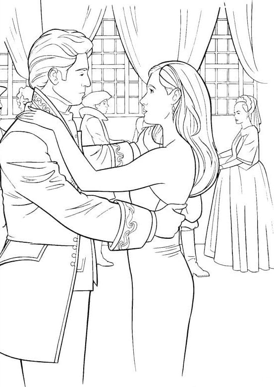 Robert Philip et Giselle coloring page