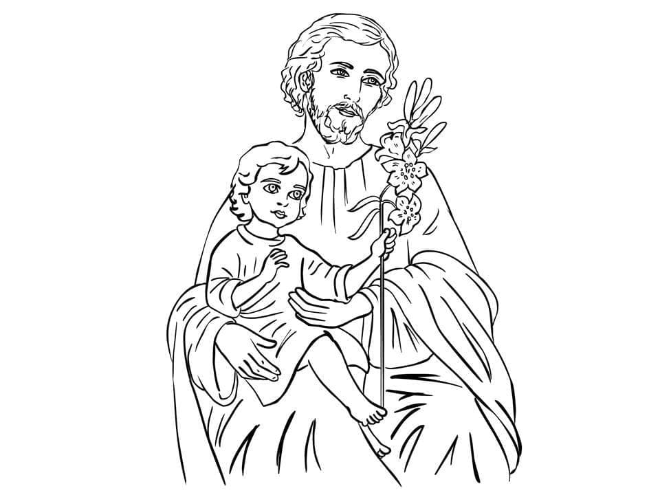 Saint Joseph 3 coloring page