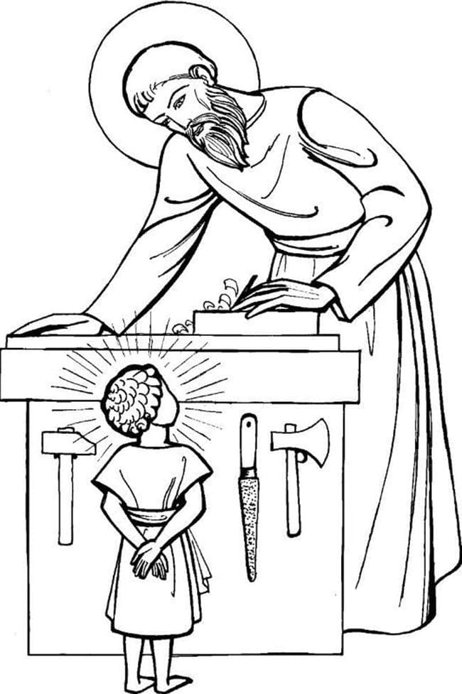 Saint Joseph 4 coloring page