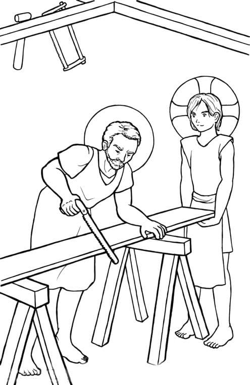 Saint Joseph Imprimable coloring page