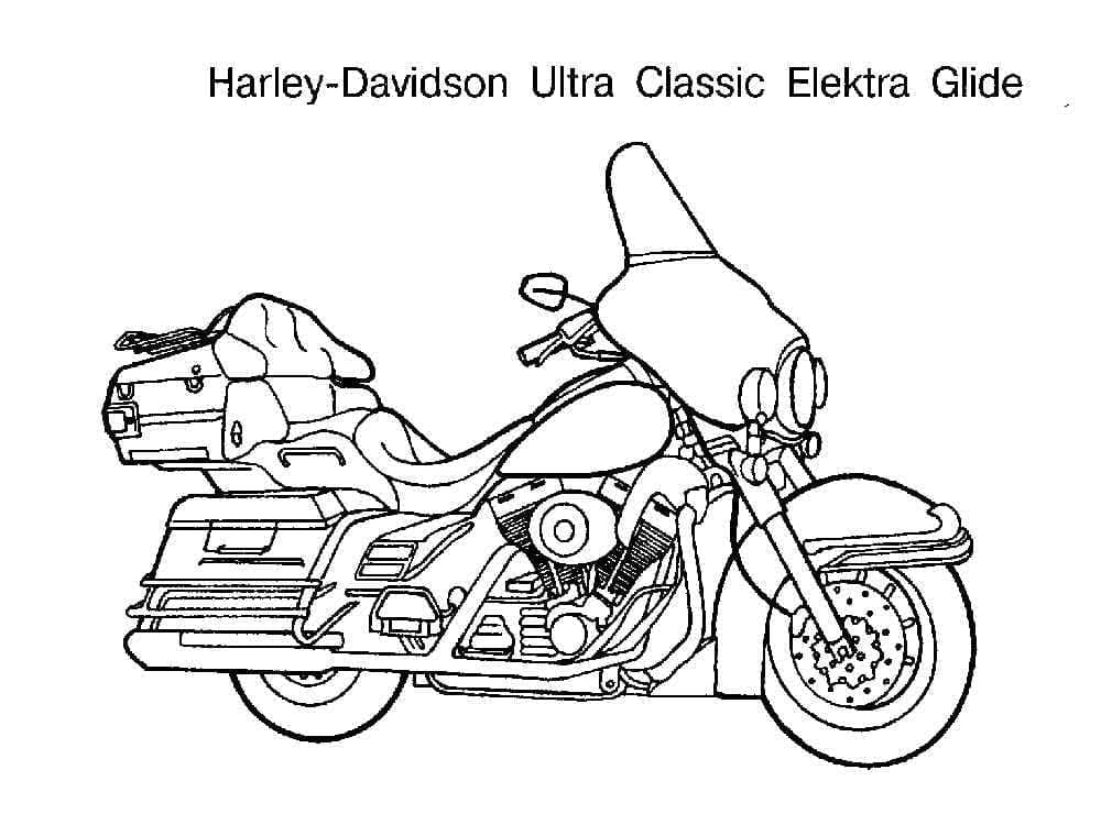 Coloriage Superbe Harley Davidson