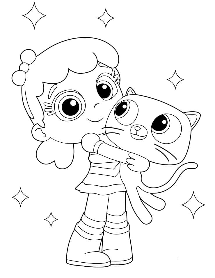 Talia avec Bartleby coloring page