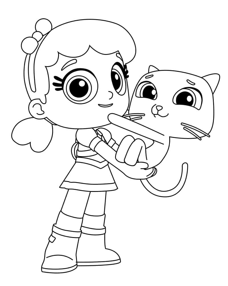 Talia et Bartleby coloring page