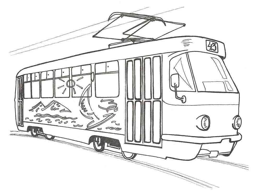 Tramway Gratuit coloring page