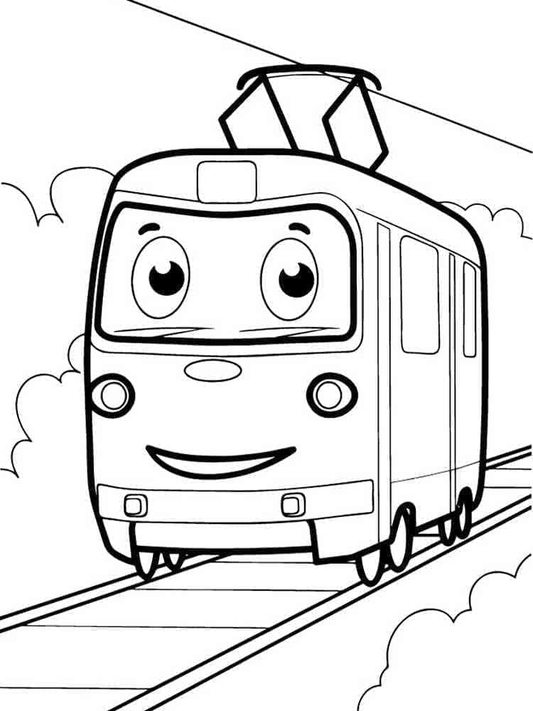 Tramway Mignon coloring page