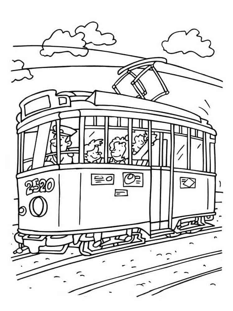 Tramway Pour les Enfants coloring page