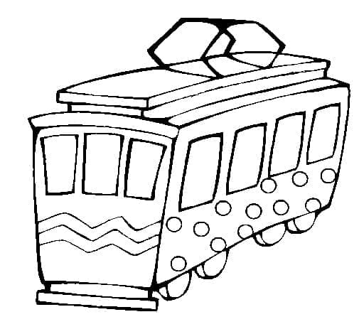 Tramway Transporte coloring page