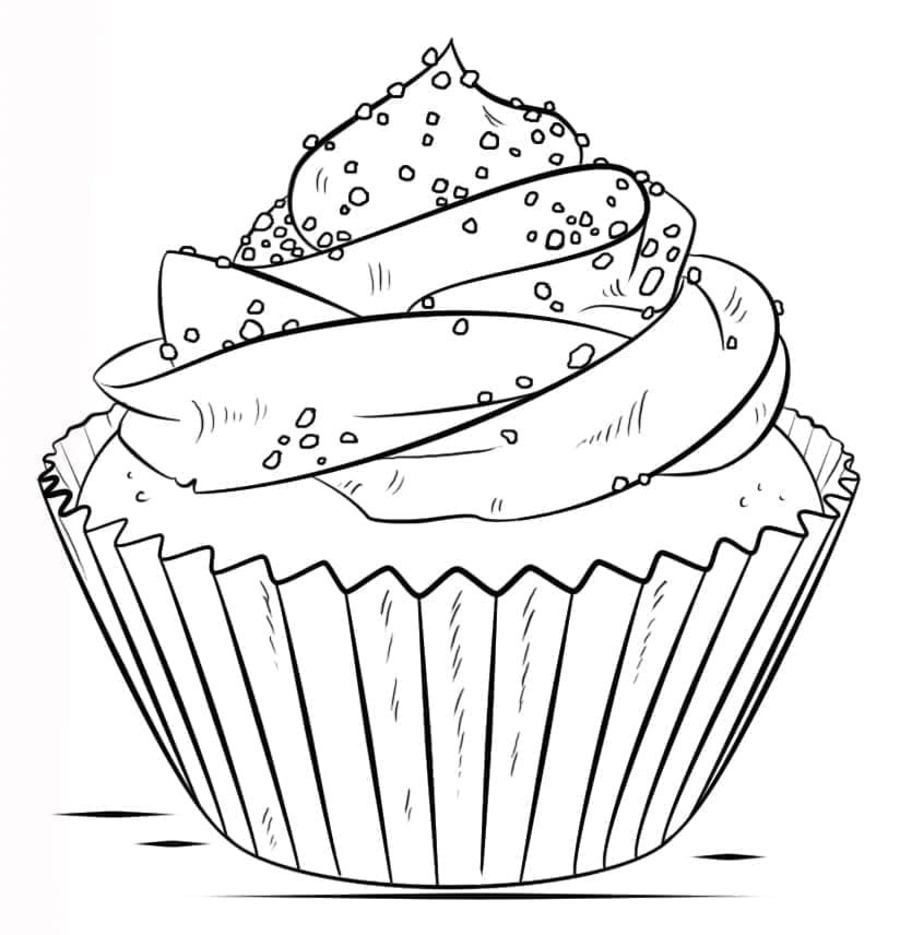 Un Cupcake coloring page