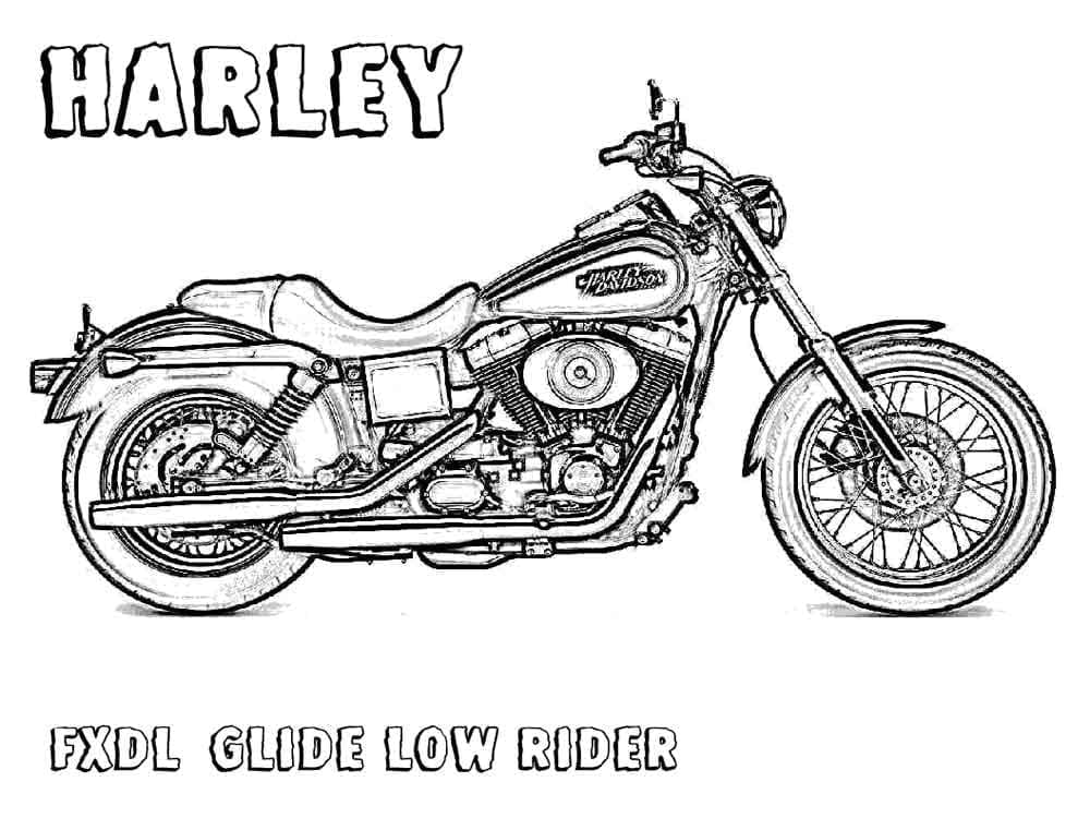 Un Motorcycle Harley Davidson coloring page