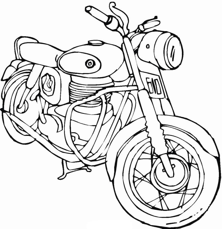 Une Harley Davidson coloring page