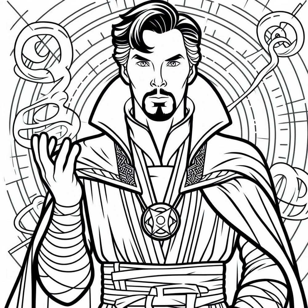 Coloriage Photo De Doctor Strange T l charger Et Imprimer Gratuit Sur 