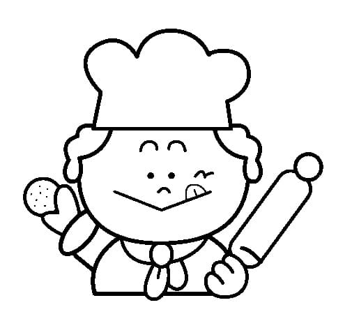 Adorable Boulanger coloring page