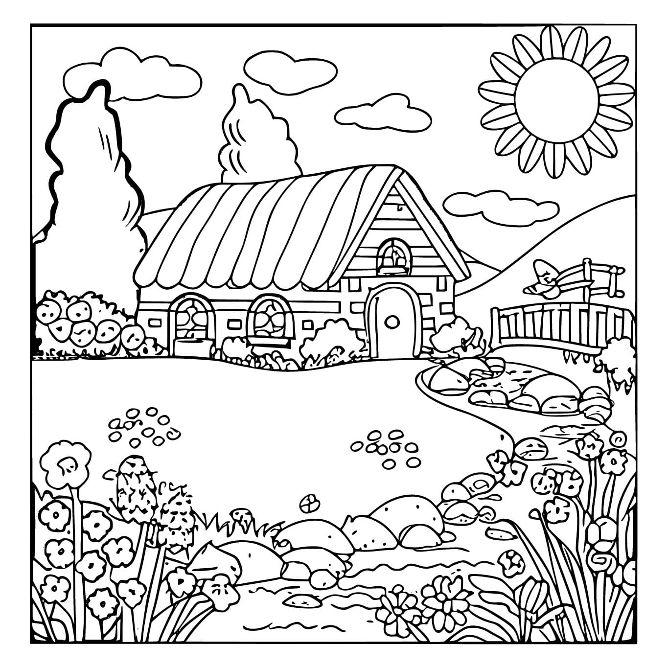 Beau Chalet coloring page