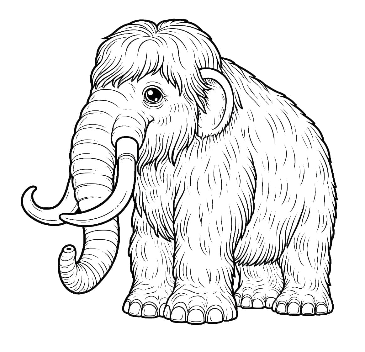 Bébé Mammouth coloring page