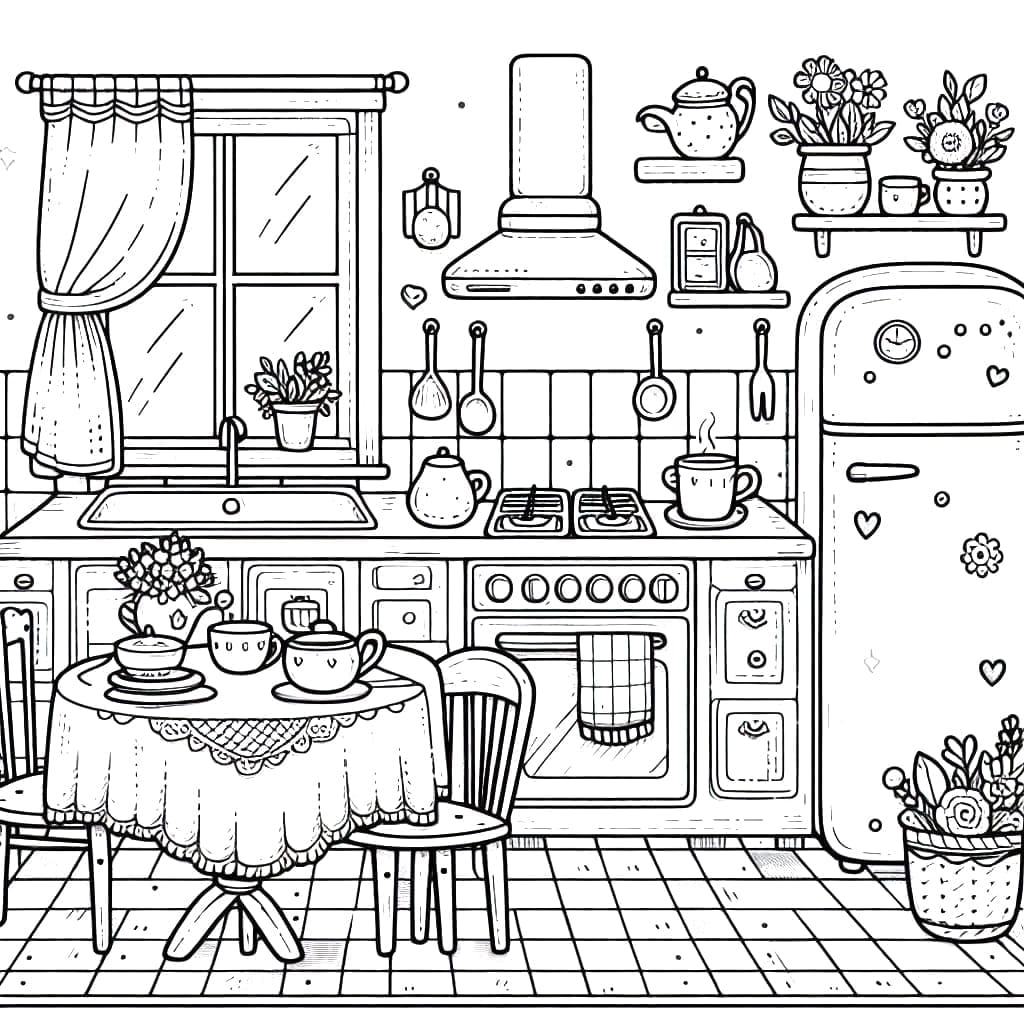 Coloriage Belle Cuisine T l charger Et Imprimer Gratuit Sur 