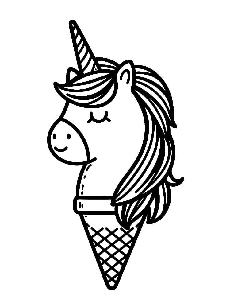 Belle Glace Licorne coloring page
