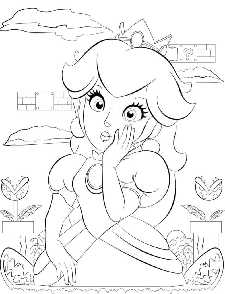 Belle Peach coloring page