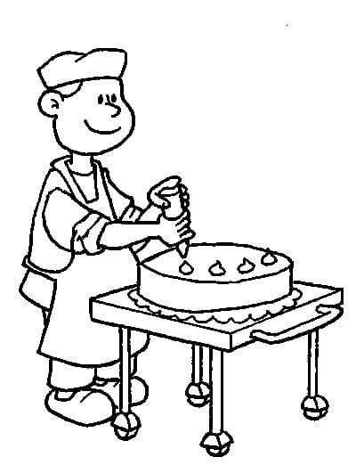 Boulanger Travaille coloring page