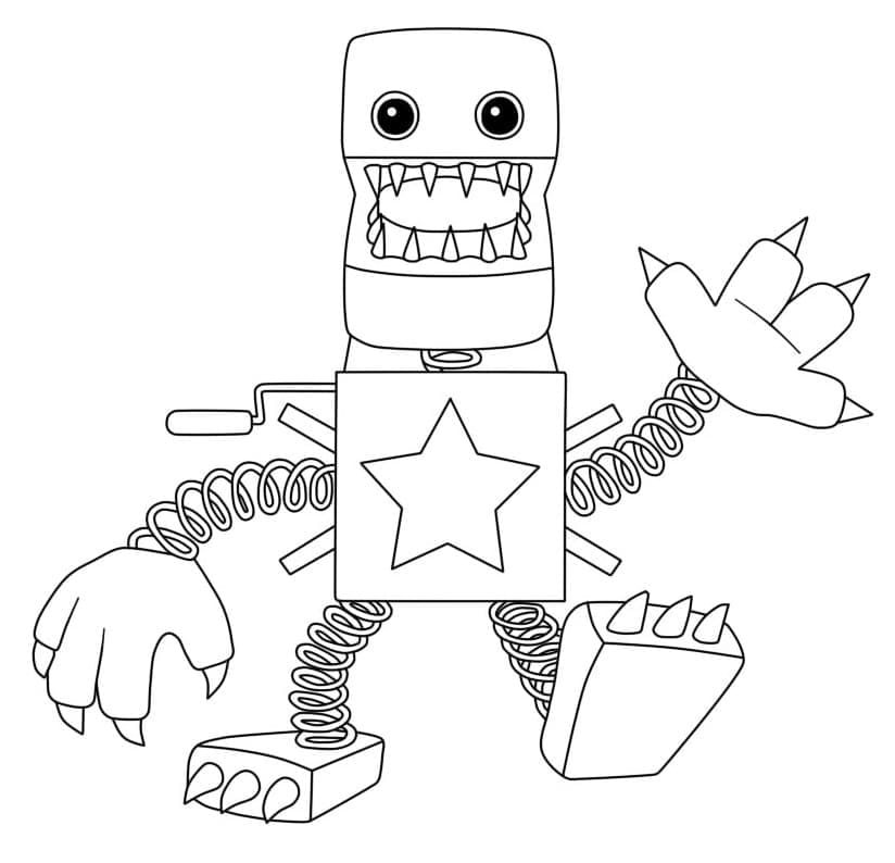 Boxy Boo dans Poppy Playtime coloring page