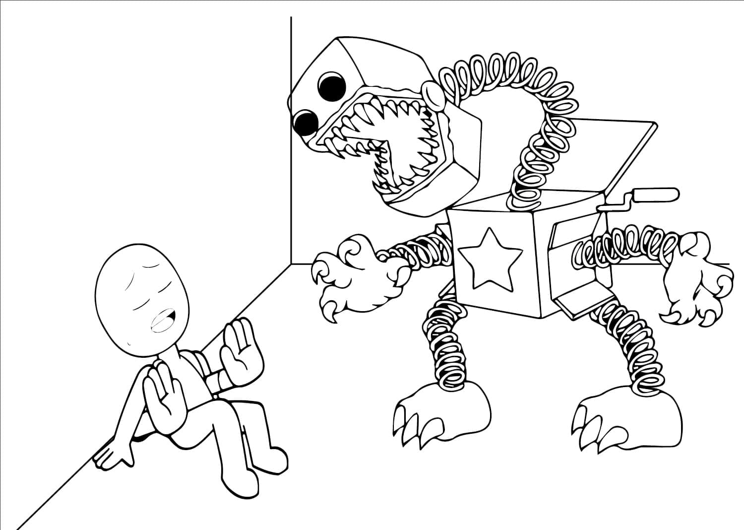 Boxy Boo de Project Playtime coloring page