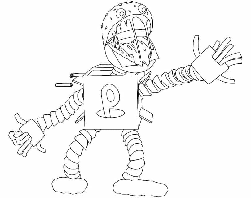 Boxy Boo Imprimable coloring page