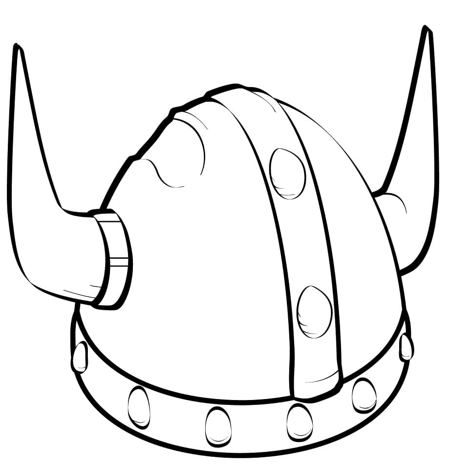 Casque Viking coloring page